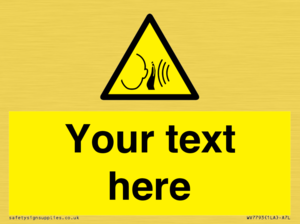 Custom warning sudden loud noise